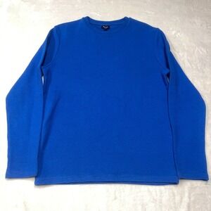 DIESEL Industry Thermal‎ Long Sleeve Shirt Men XL Blue Waffle Knit Crewneck